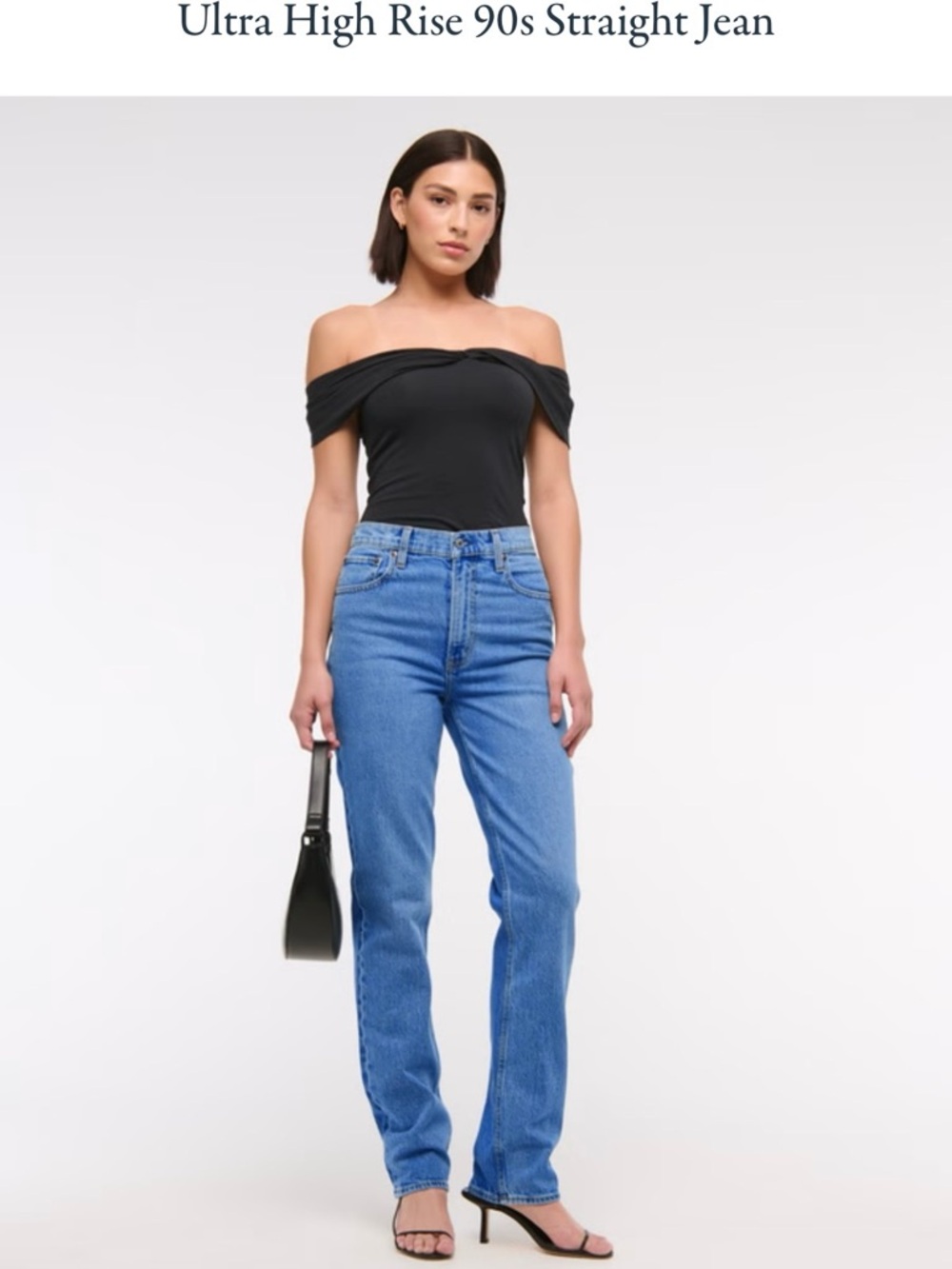 Abercrombie & Fitch High Rise Straight Jeans - Blue